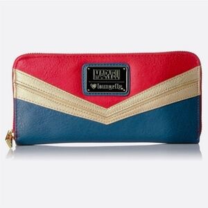 Loungefly RARE Marvel Captain Marvel Zip Around Wallet
